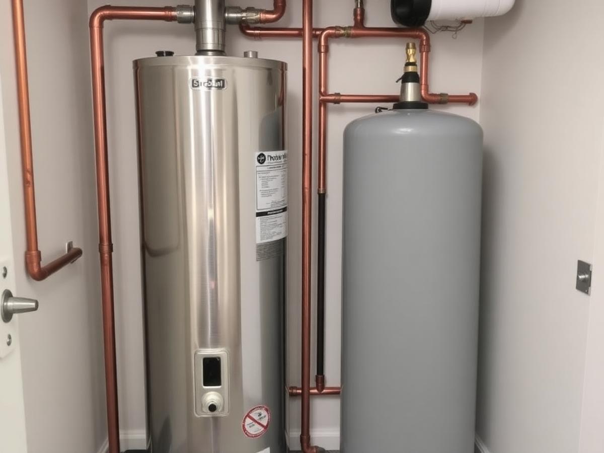 Water heater and water softener installation